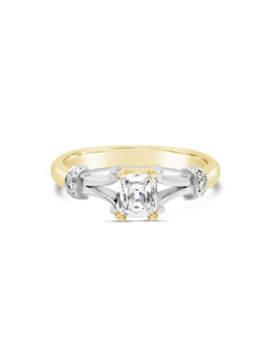 Golden Harmony Prince Cut Diamond Ring - 18ct Yellow & White Gold