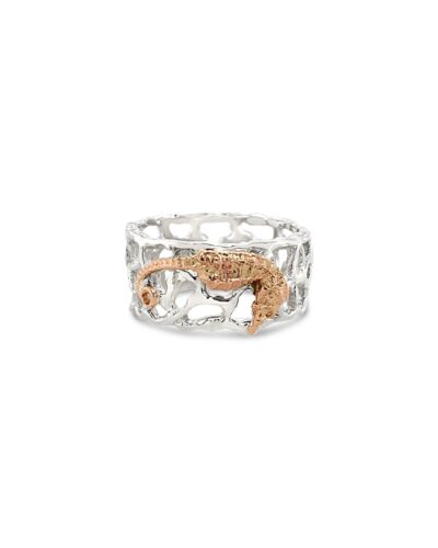 Ocean's Seahorse Ring - Rose Gold & Sterling Silver