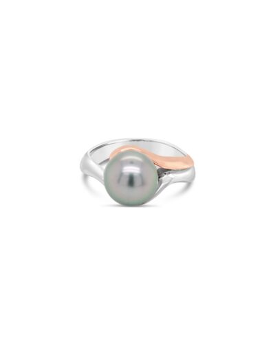 Oily Calm Pearl Ring - Sterling Silver
