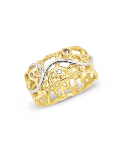 Coral Treasure Ring in Gold - 9ct Yellow Gold