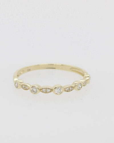 Delicate Diamond Stacker Ring - 9ct Yellow Gold