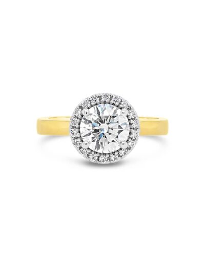 Golden Syrup Diamond (Lab Grown) Ring - 18ct Yellow & White Gold