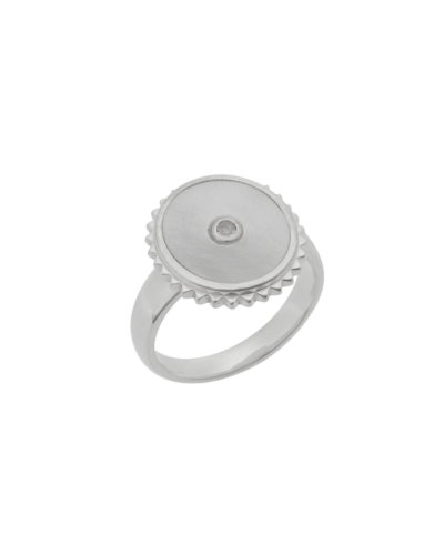 Halcyon Shield Ring - Sterling Silver