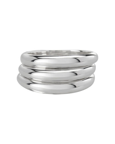 Vintage Wave Ring (Set of 3) - Sterling Silver