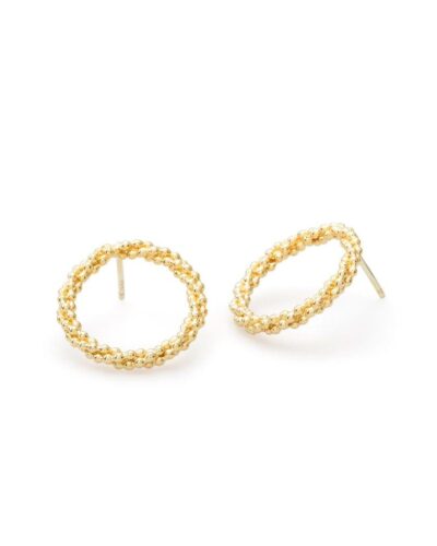 Seed Garland Studs - 9K Gold