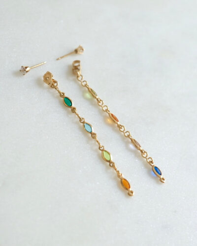 Gisela Back Post Stud Earrings - Gold Filled