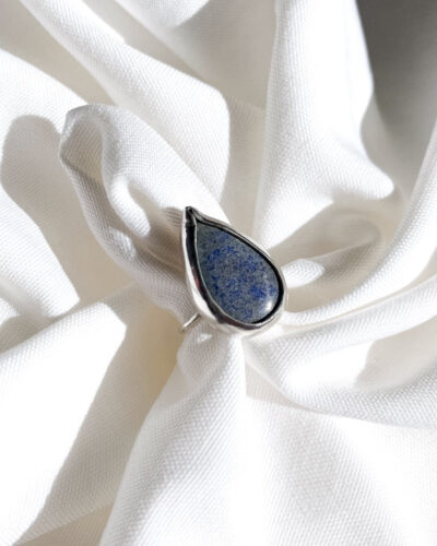Bold Lapis Lazuli Ring - Sterling Silver