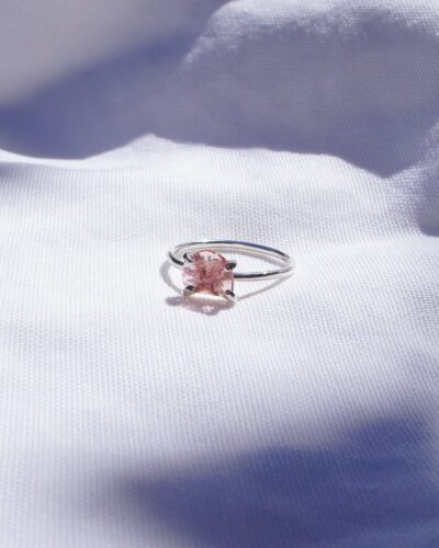 Light Pink Tourmaline Ring - Sterling Silver