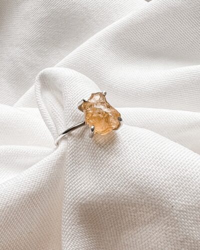 Raw Citrine Ring - Sterling Silver
