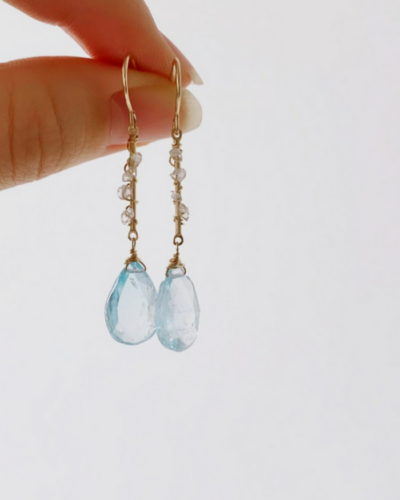 Queen Topaz Earrings - Gold Filled