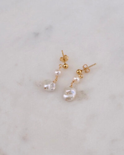 Keshi Dango Earrings - Gold Filled