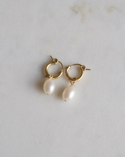 Teardrop Huggie Hoop Earrings - Gold Filled