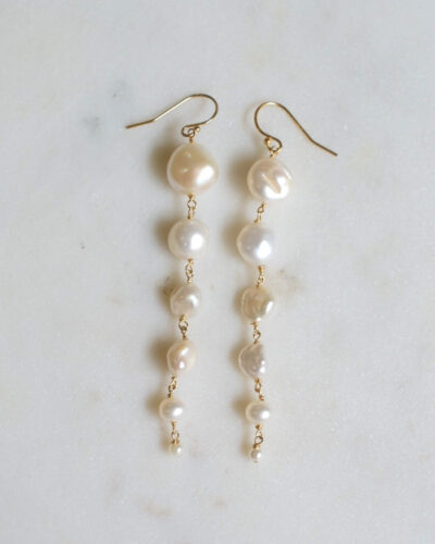 Pearl Bloom Earrings - Gold Filled