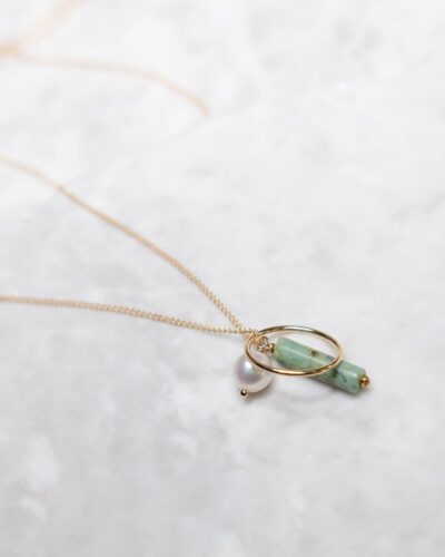 Jasper Cluster Necklace - 14k Gold Filled (50cm)