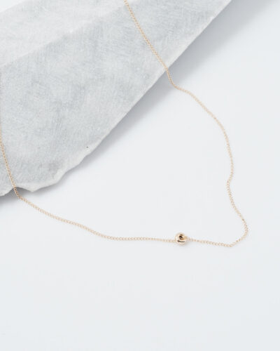 Minimal Rondelle Bead Necklace - Sterling Silver (45cm)