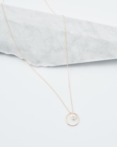Pearl & Hoop Charm - 14k Gold Filled (45cm)