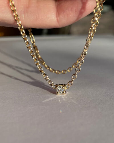 Gisele Diamond Necklace - 9ct Gold
