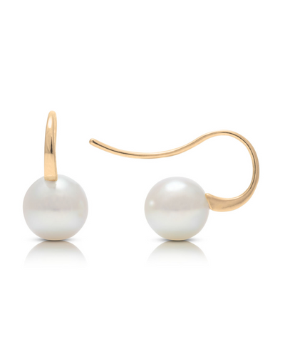 Acacia Petite Pearl Hooks - 9ct Gold