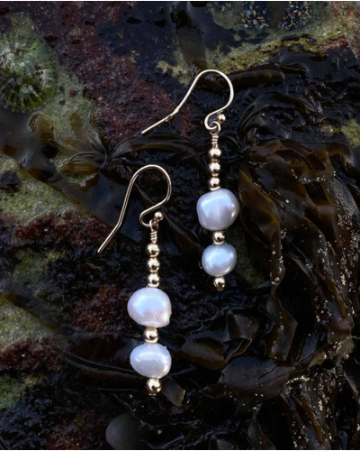 Ariel Pearl Earrings - 14K Gold Filled