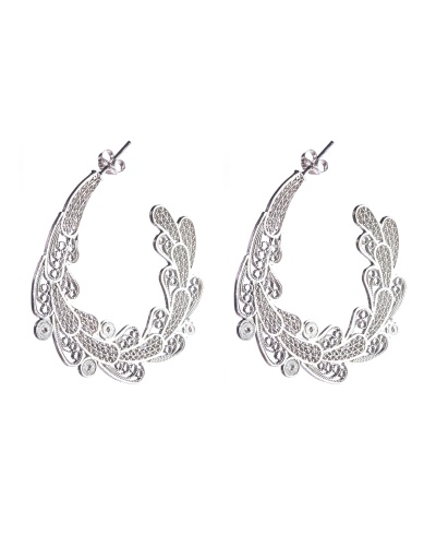 Botanical Crown Filigree Earrings - Sterling Silver