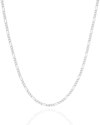 Figaro Chain - 9ct White Gold (1.9mm) (50cm)