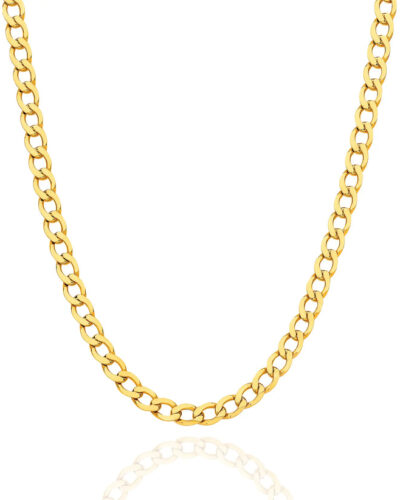 Figaro Chain - 9ct Gold (4.8mm Single Link) (50cm)