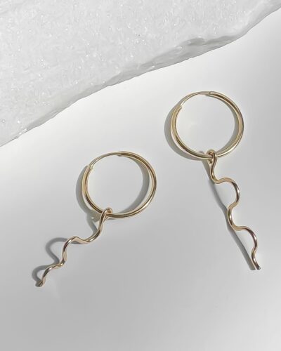 Snake Hoops - 14k Gold Filled