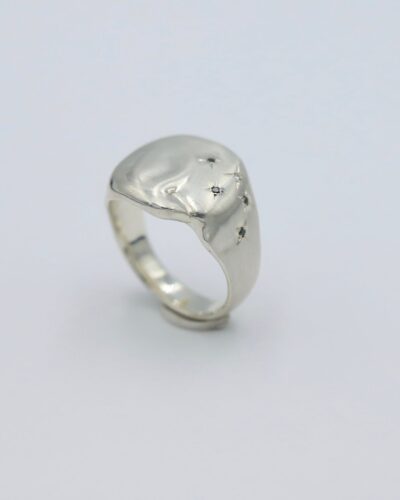 In the Stars Men's Signet Ring - Sterling Silver
