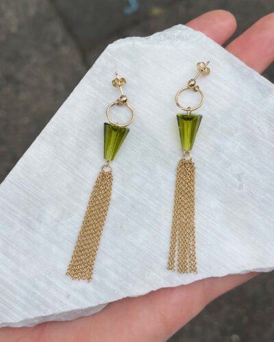 Olivine Tassels - 14k Gold Filled
