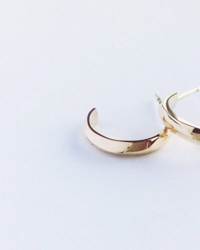Facet Hoops Small - 9ct Gold