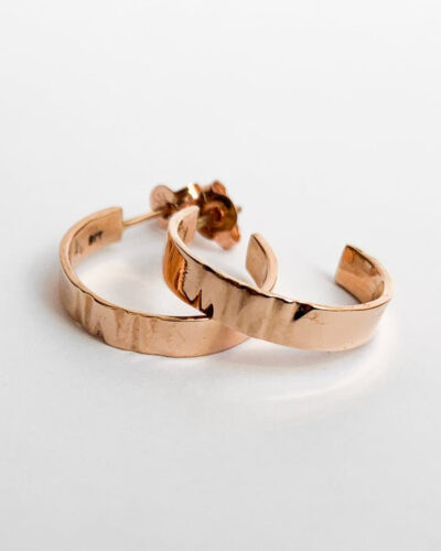Ripples Hoops - 9ct Rose Gold