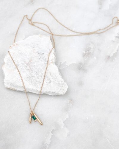 Malachite Cluster - 14k Gold Filled (45cm)