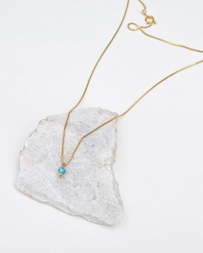 Turquoise Charm Drop - 14k Gold Filled (40cm)