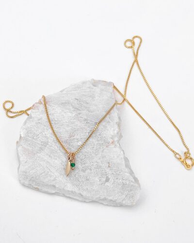 Green CZ Drop - 14k Gold Filled (50cm)
