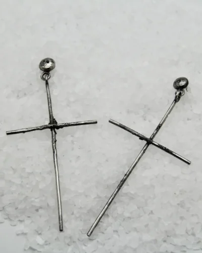 Cross Drop Earrings
