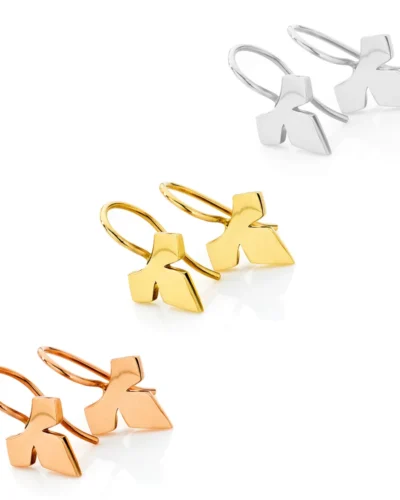 Ivy Leaf Drop Earrings - 9ct White Gold