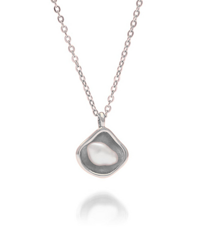 Acacia Petite Akoya Pendant & Classic Akoya Studs - Sterling Silver