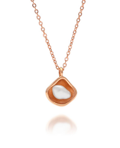 Kimberley Lily Petite Pearl Pendant - 9ct White Gold
