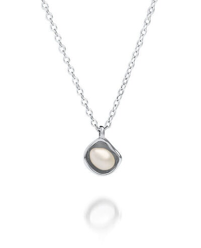 Kimberley Lily Pearl Pendant - 9ct White Gold