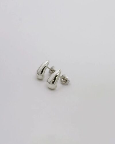 Droplet Stud Earrings - Sterling Silver