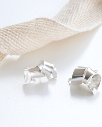 Softie Ribbon Earrings (Medium) - Sterling Silver