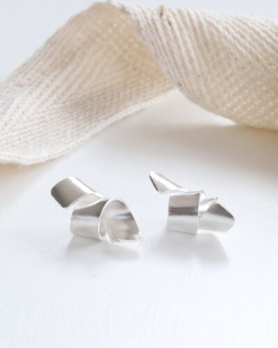 Softie Ribbon Earrings (Small) - Sterling Silver