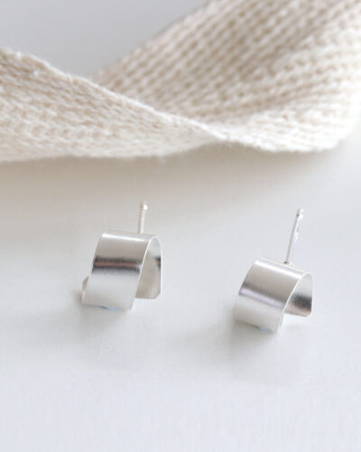 Softie Ribbon Earrings (Mini) - Sterling Silver