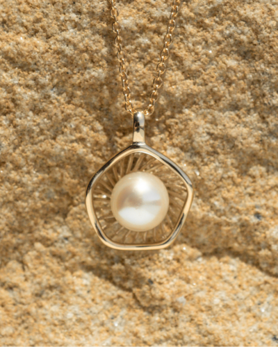 Mangrove Lily Pearl Pendant - 9ct Gold