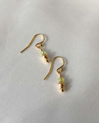 Mini Gemstone Drop Earrings - 14K Gold Filled