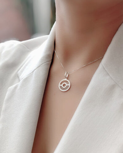 NEO Circle Handmade Pendant Necklace - Sterling Silver