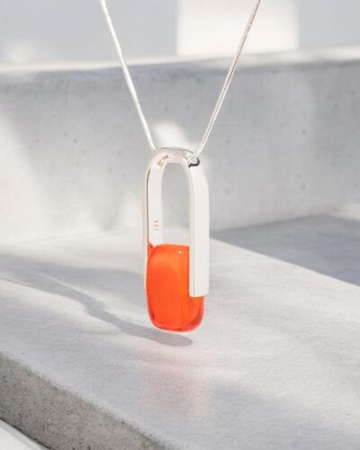 Empire Neon Pendant Necklace - Sterling Silver (45cm)
