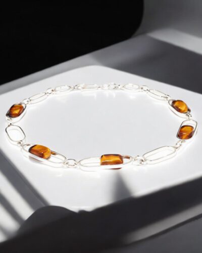 Empire Amberfire Necklace - Sterling Silver