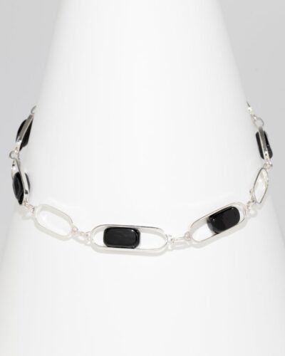 Empire Obsidian Necklace - Sterling Silver