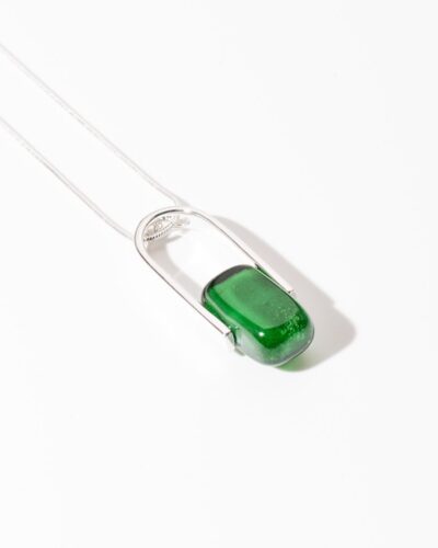 Empire Deep Forest Pendant Necklace - Sterling Silver (45cm)